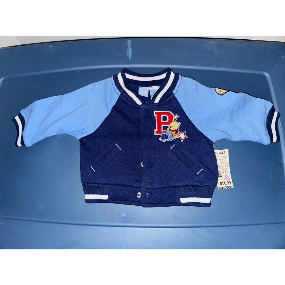 Vintage Y2K Disney Baby Winnie The Pooh Baby Button Up Jacket 0-3 Month NWT